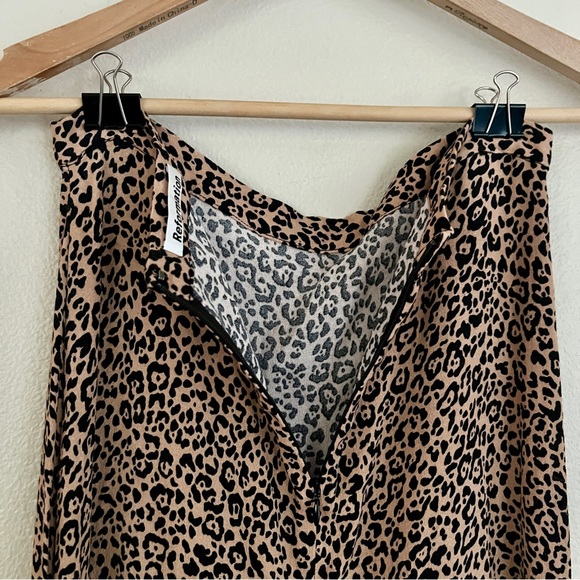 REFORMATION Bia Leopard Print Midi Skirt in Bengal Brown - Picture 8 of 10